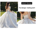 Luxury Princess Wedding Dress with Shiny Beading Crystals | EdleessFashion