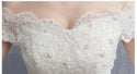 Applique Lace Vintage Wedding Dress Off Shoulder Bride Dress | EdleessFashion