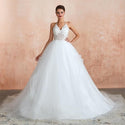 Sexy A Line Sheer Lace Backless Wedding Dress | EdleessFashion