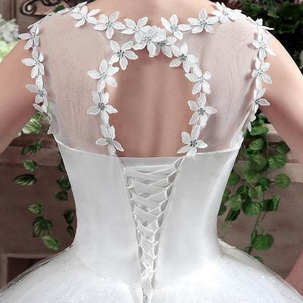 Princess Wedding Dress V-neck Wedding Gown | EdleessFashion