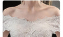 Elegant Boat Neck Off The Shoulder Wedding Ball Gown | EdleessFashion