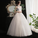 Beautiful Style High Neck Wedding Dress Ball Gown | EdleessFashion