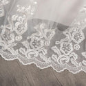 Wedding Dress With Long Cap Lace With Long Train Embroidery | EdleessFashion
