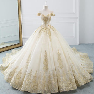 Gorgeous Ball Gown Wedding Dress with Beading | EdleessFashion