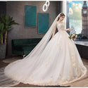 New Luxury Wedding Dress With  Sweep Train | EdleessFashion