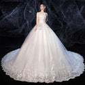 Sexy Strapless Sleeveless Lace Wedding Dress Plus Size | EdleessFashion