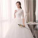 Sexy Lace High Neck New Wedding Dress Fashion Slim Embroidery Backless | EdleessFashion