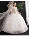 Beautiful New O Neck Short Sleeve Simple Wedding Dress | EdleessFashion