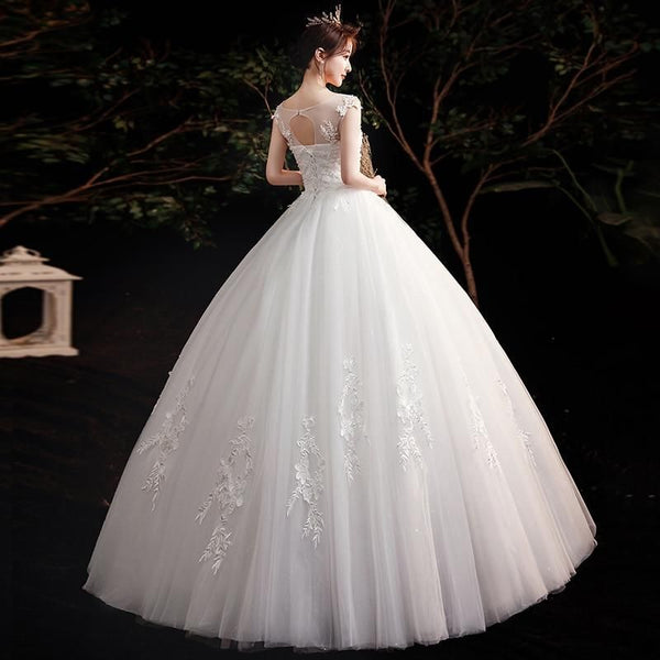 Sexy New Illusion Bride Dress Sweetheart Princess Simple Wedding Dresses - EdleessFashion