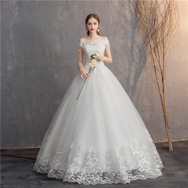 Sexy Off The Shoulder Lace Wedding Dress | EdleessFashion
