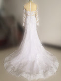 Sparkly Lace Wedding Dress Mermaid Gown | EdleessFashion