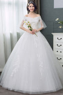 Sexy Off Shoulder Wedding Dress Korean Style | EdleessFashion