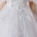 Sexy Boat Neck Half Sleeve Wedding Dress | EdleessFashion