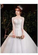 Sexy Illusion Sequins Wedding Gown | EdleessFashion