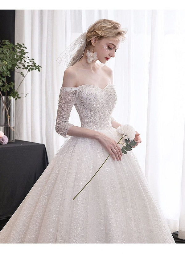 New Princess Wedding Dress with Luxury Lace | EdleessFashion
