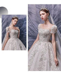 New Luxurious Wedding Dress with Beaded Crystal Bridal Gown | EdleessFashion
