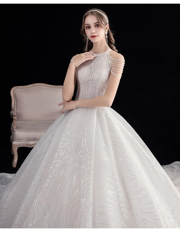 High Quality Luxury Lace Elegant Wedding Dress | EdleessFashion