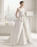 Elegant A-line Wedding Dress with Pocket / Bow | EdleessFashion