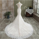 Luxury Appliques Mermaid Wedding Gown with Sweep Train | EdleessFashion