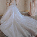 Luxury Elegant Wedding Dress with Sequined Beading | EdleessFashion
