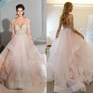 Luxury Princess Wedding Dress with Long Sleeve | EdleessFashion