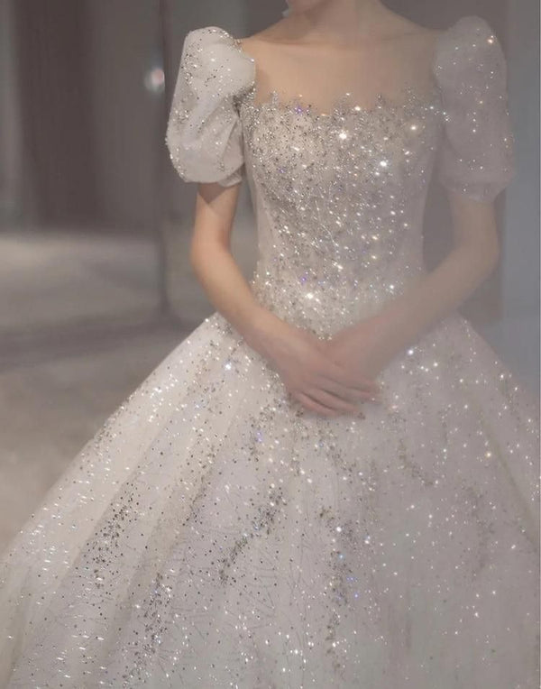 Luxury Wedding Dresses with Crystal Beads | EdleessFashion