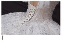 Luxury White Wedding Dress with Crystal Beads | EdleessFashion